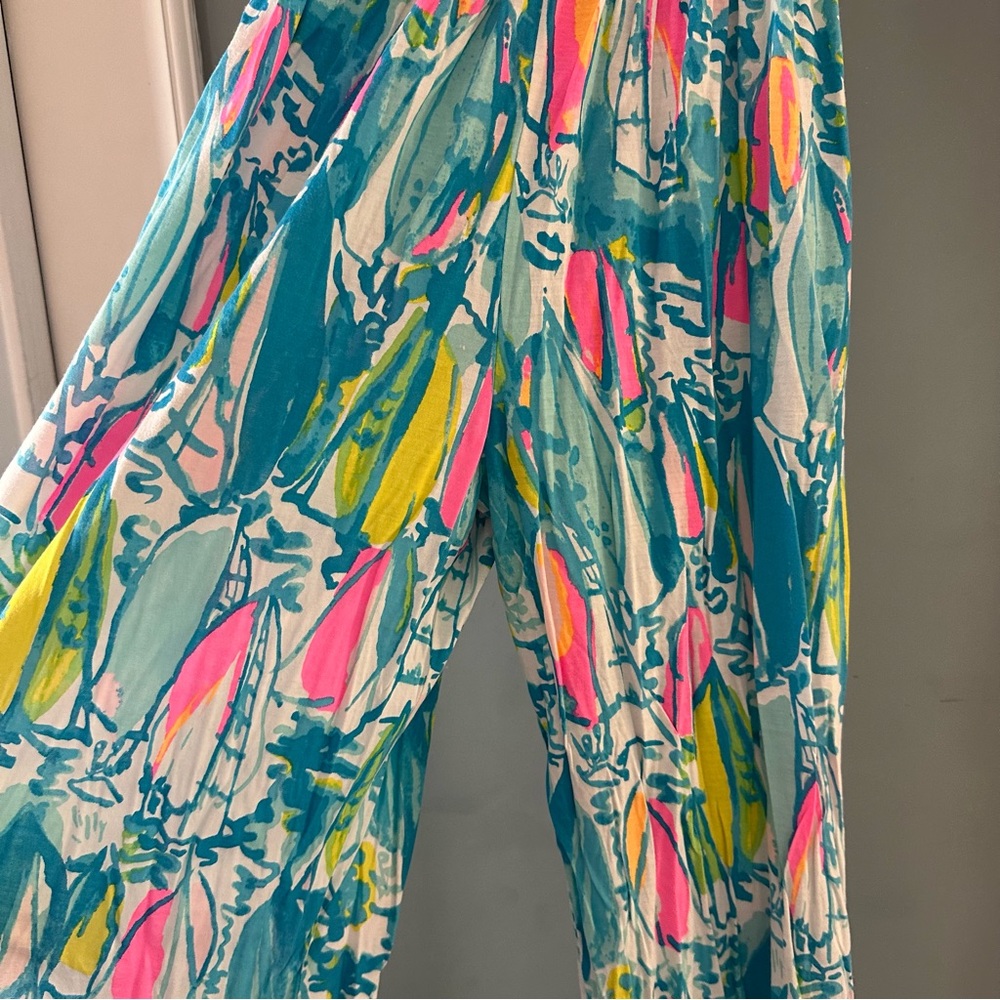 Lilly Pulitzer Beach & Bae -girls wide leg romper / jumpsuit- summer - Picture 2 of 9